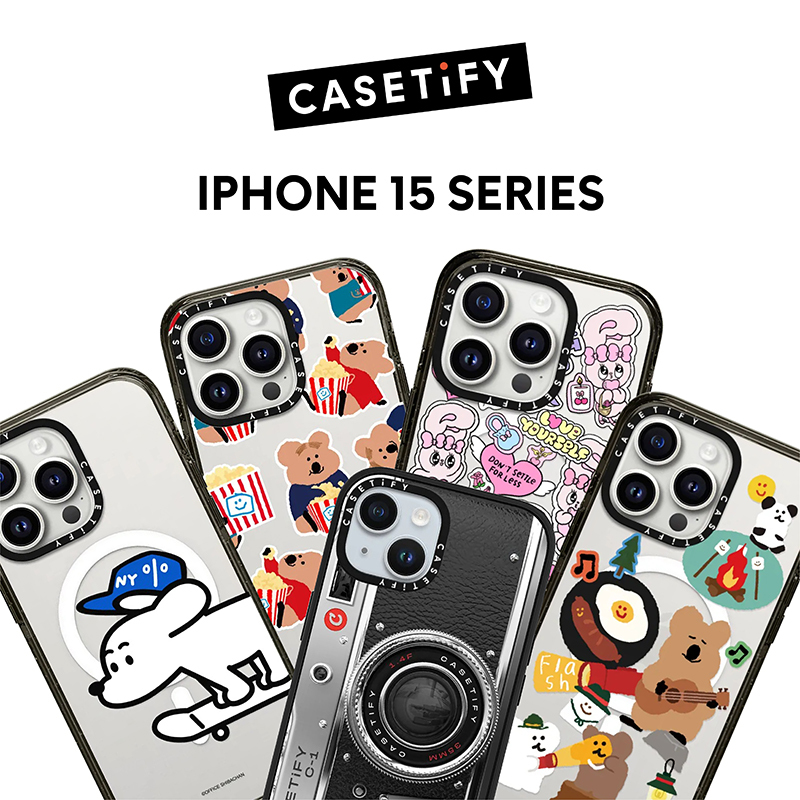 CASETiFY Impact Case w/ Magsafe for iPhone 15 Pro - Blue Cow Print