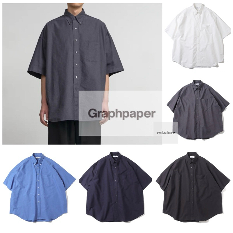 Graphpaper 25SS Oxford S/S Oversized B.D Shirt 短袖襯衫| 蝦皮購物