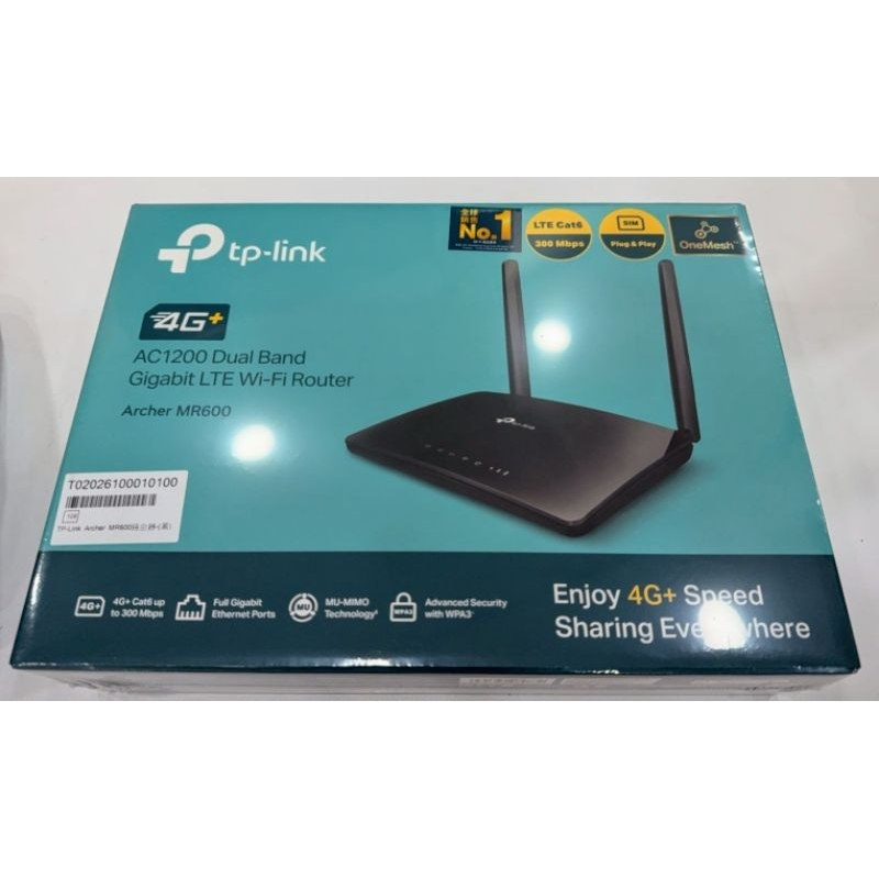 TP-Link MR600 V5 4G+ Cat6 AC1200 分享器 2CA 載波聚合 | 蝦皮購物
