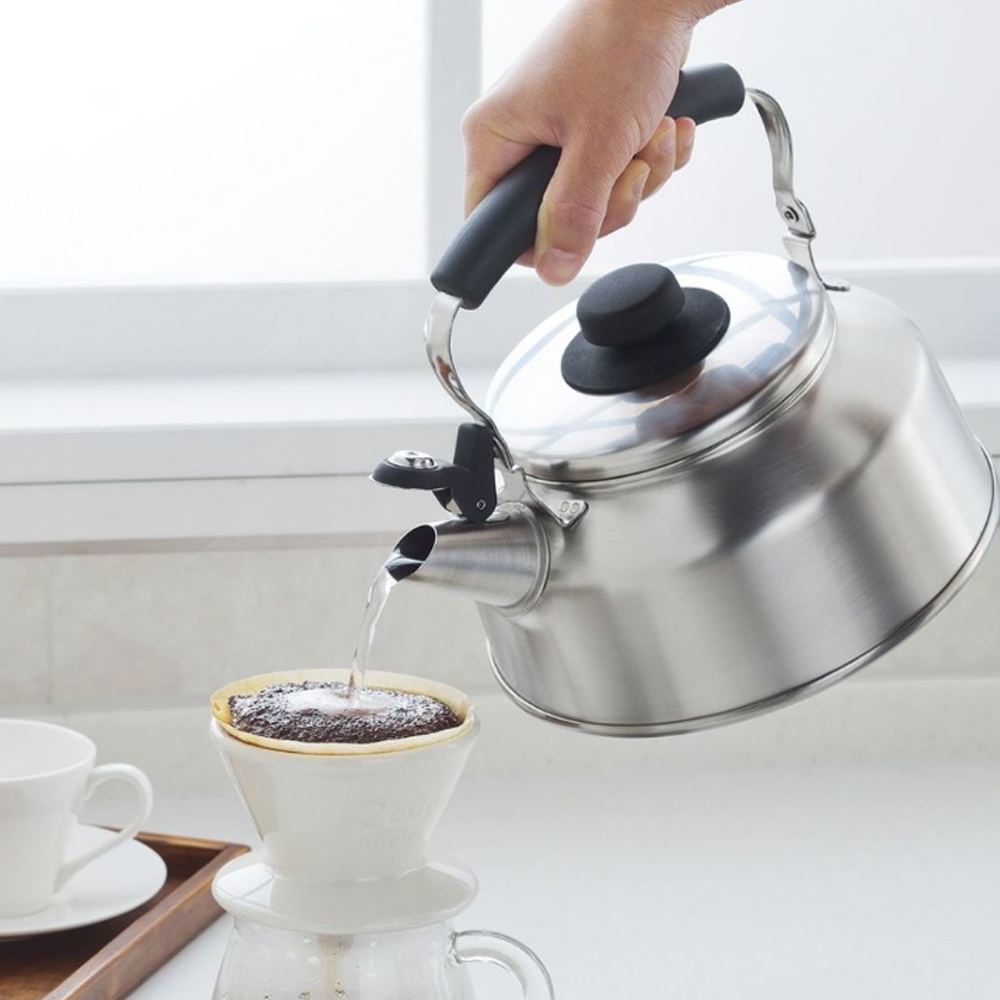 家禮生活| 現貨-吉川金屬yoshikawa 不鏽鋼笛音壺霧面廣口型煮水壺開水