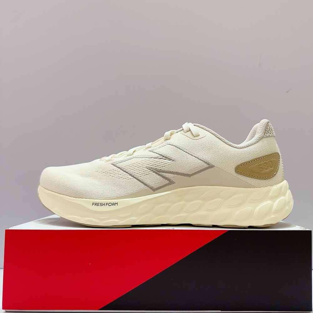 New Balance NB 680 男生 米色 2E寬楦 舒適 透氣 緩震 運動 慢跑鞋 M680RC8 | 蝦皮購物
