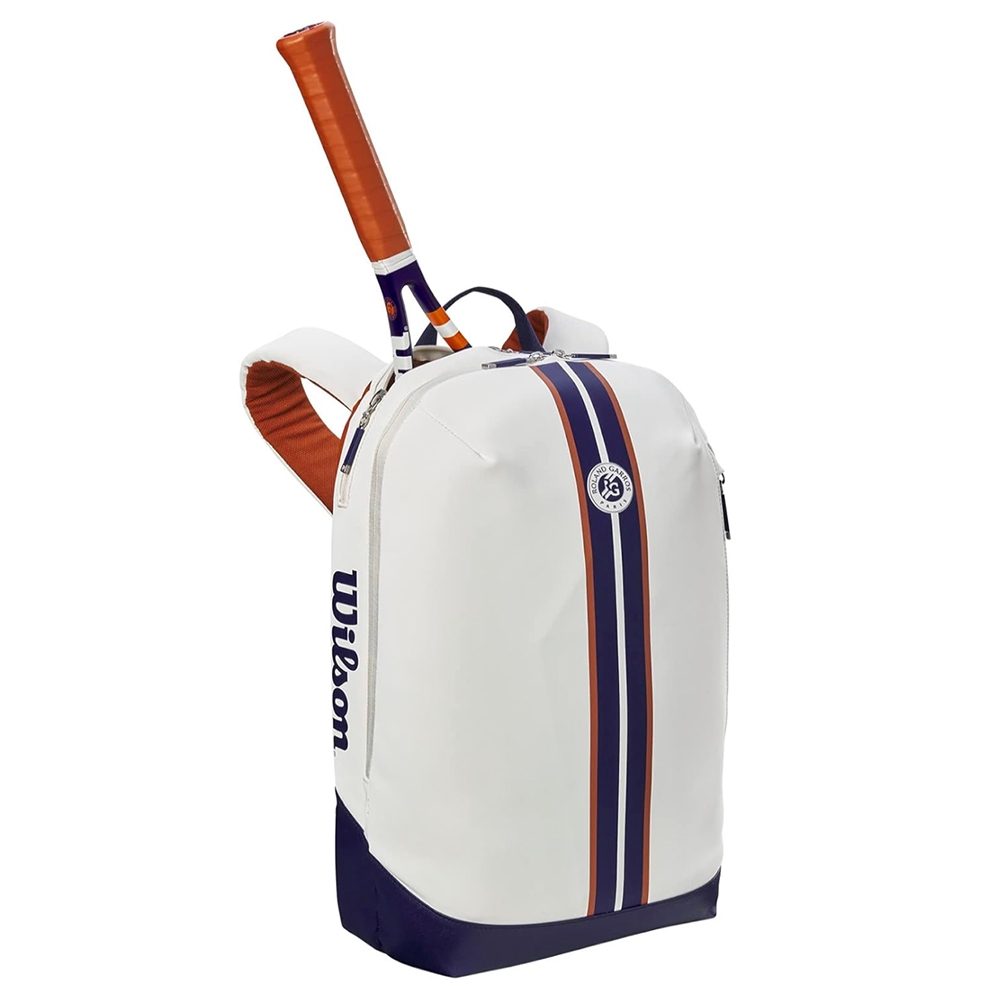 Wilson Roland Garros Super Tour Borsa Tennis 9 Racchette – Blu Navy/Bianco – Scomparto Termico E Tasca Porta PC – Accessorio Ufficiale French Open