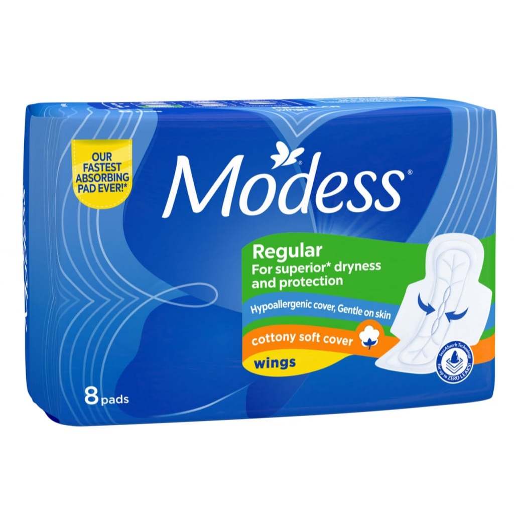 MODESS Napkin Cottony Soft Regular with Wings_8pads | 蝦皮購物