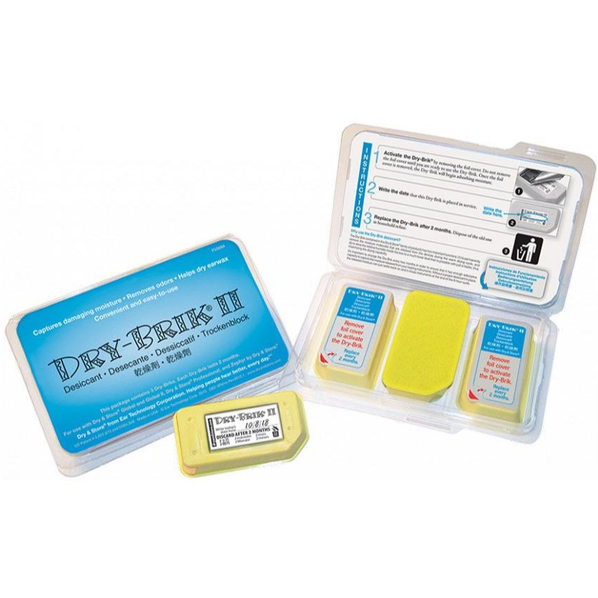 DRY-BRIK II 乾燥磚 現貨 期限2027/12/31 人工電子耳 助聽器 乾燥劑 除濕盒 三入裝 3入裝 | 蝦皮購物