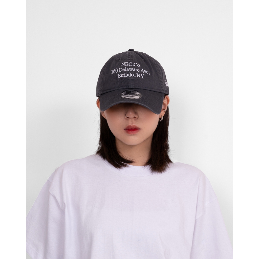 【ZIPPER】NEW ERA 920UNST CHINO SCRIPT DARK GRAPHITE 水洗灰 老帽 帽子 | 蝦皮購物