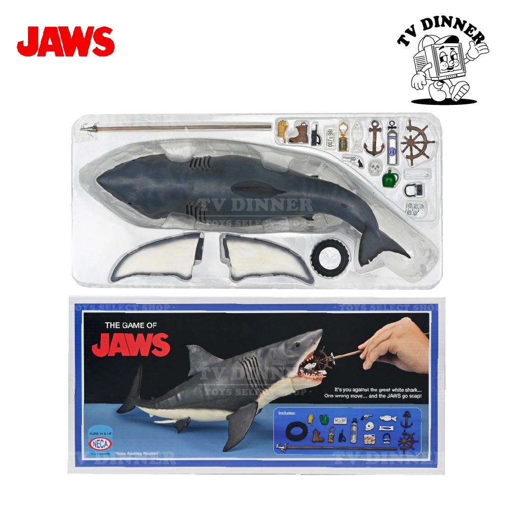 大白鯊 電視晚餐❱ ❰預購❱ NECA 大白鯊JAWS 50週年紀念版15 英吋大白鯊桌遊