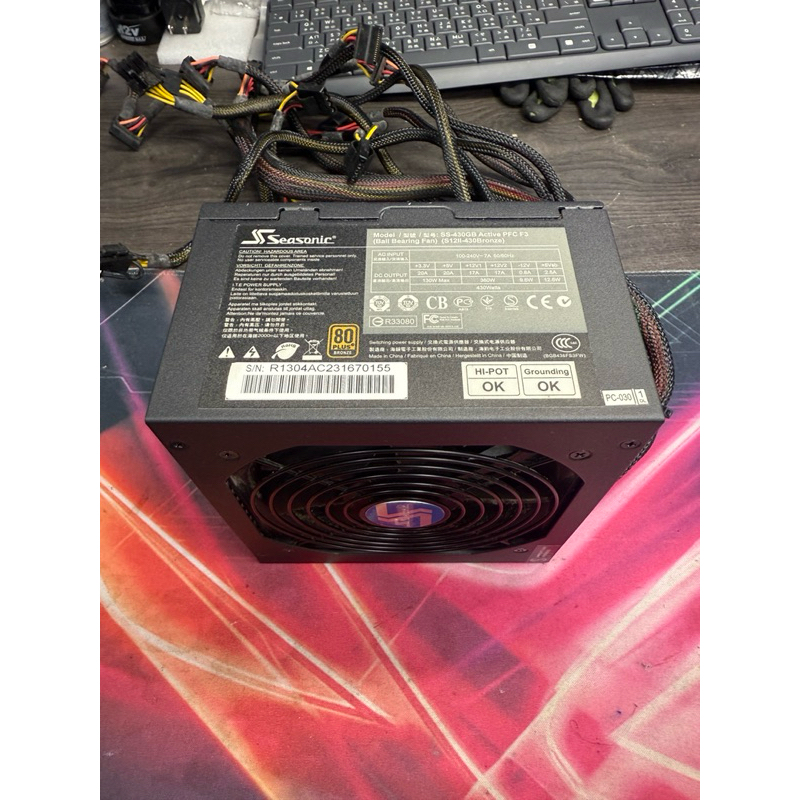 【二手電源供應器】海韻 430W SS-430GB 銅牌電源供應器 | 蝦皮購物