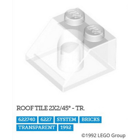 3039 6227 622740 透明 2x2 斜面磚 斜磚 斜邊 斜角 45° 屋頂 屋簷 [正版LEGO 樂高類] | 蝦皮購物