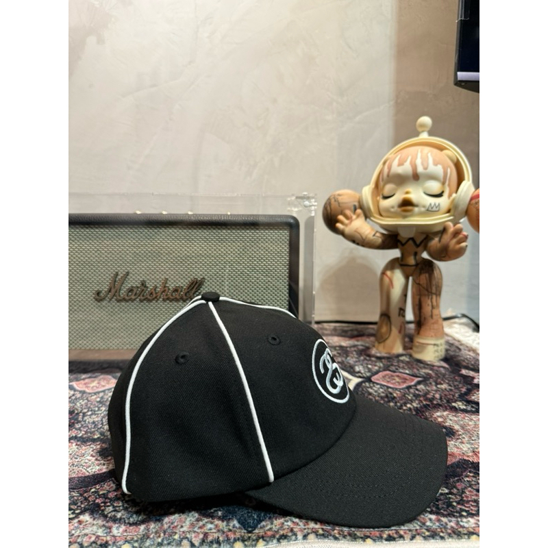 STUSSY LOW PROFILE CONTRAST PIPING SNAPBACK 黑色老帽帽子
