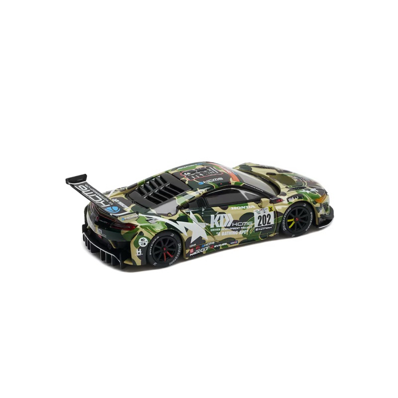 bape X #POPRACE #HONDA NSX GT3 1/64 車身上裝飾著BAPE STA