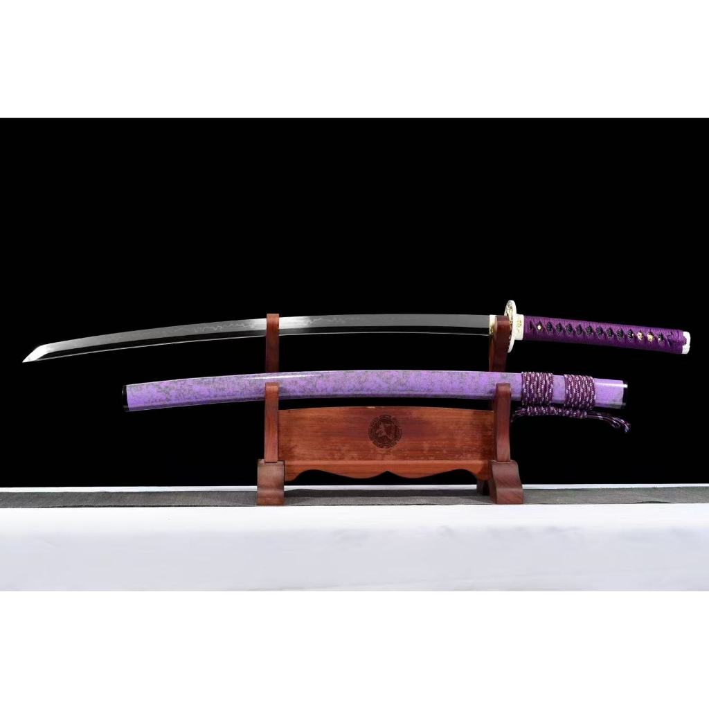 【精品武士刀】T10燒刃超鏡面《樓蘭》武士刀太刀 Katana 居合道 打刀 寶劍硬劍 收藏擺件 龍泉刀劍 中長刀未開刃 | 蝦皮購物