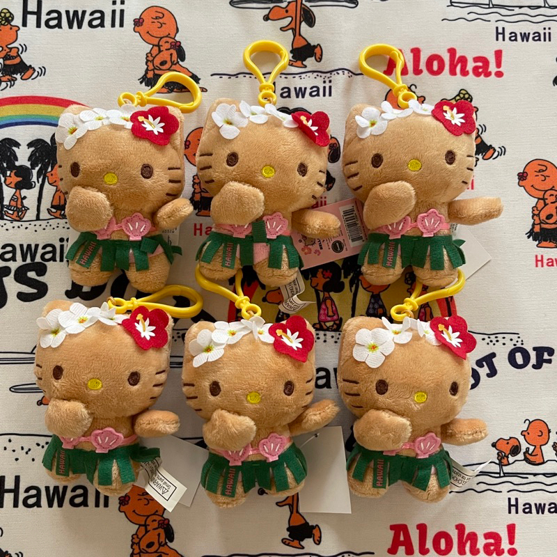 全新現貨！🌼正版夏威夷ABC Stores 夏威夷黑皮Hello Kitty Hula Kiss吊飾🌸 | 蝦皮購物
