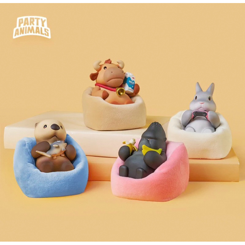 🎈PartyAnimals 猛獸派對🎈猛獸躺贏系列第二彈全套4款 動物派對公仔 動物派對週邊 Party Animals | 蝦皮購物