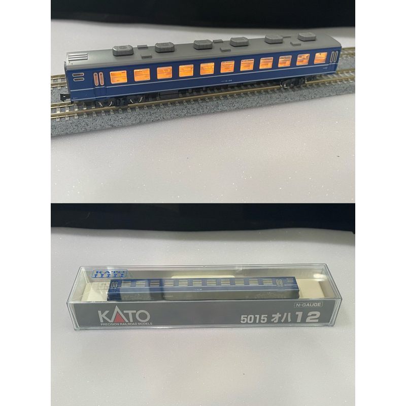 KATO 5015 5016 5017 12系オハ12 スハフ12 オハフ13 白帶客車廂藍皮