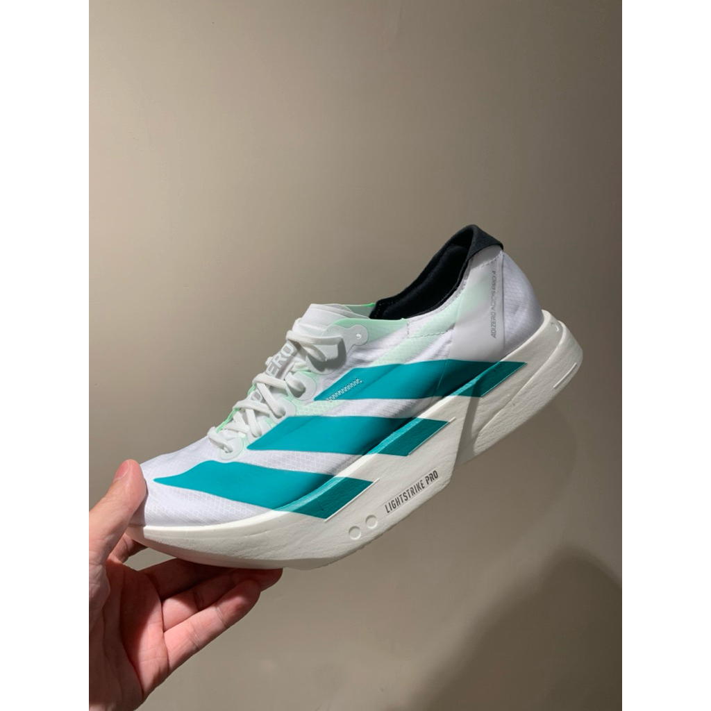 ADIDAS ADIZERO ADIOS PRO 4 白 綠 慢跑鞋 馬牌底 男鞋 JR1267 | 蝦皮購物