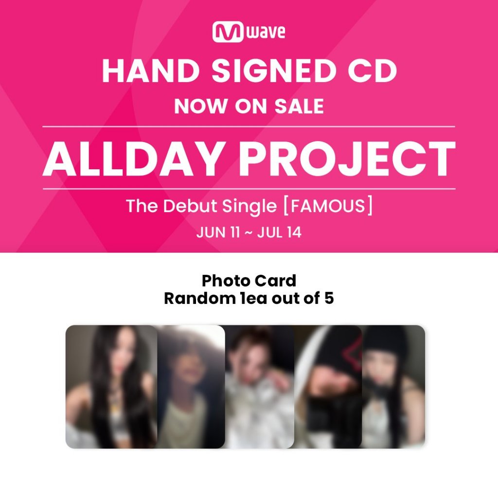 現貨Mwave 親筆簽名] ALLDAY PROJECT 出道專輯<FAMOUS> 全體成員簽名