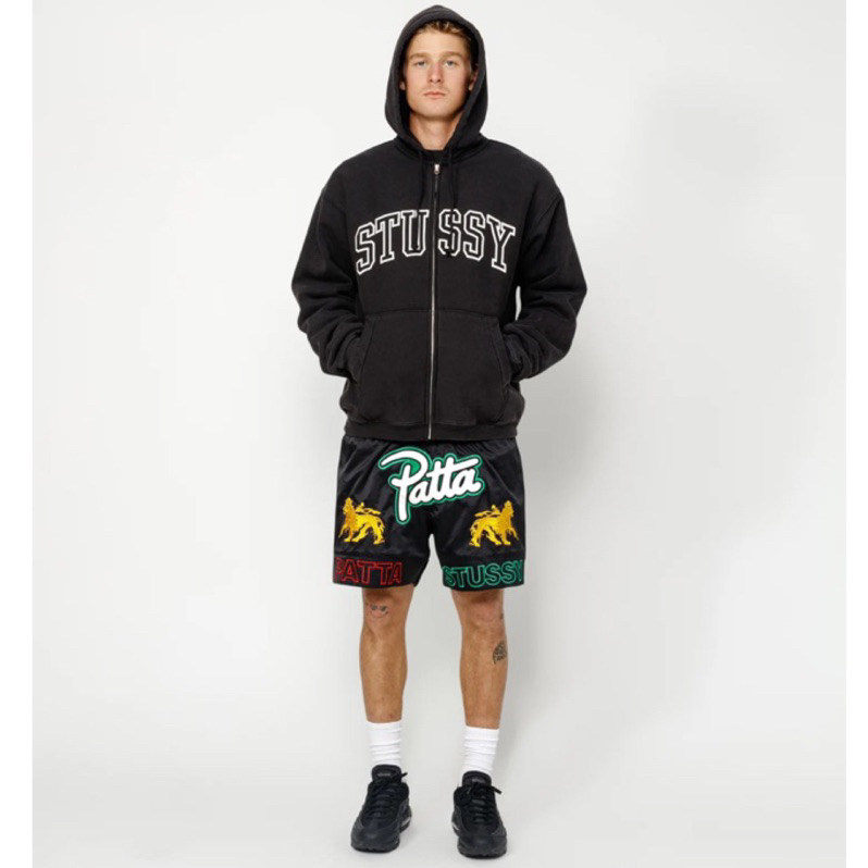 TACKSTHGOOD】全新品SS24 Stussy x Patta 聯名款拳擊短褲泰拳褲短褲黑