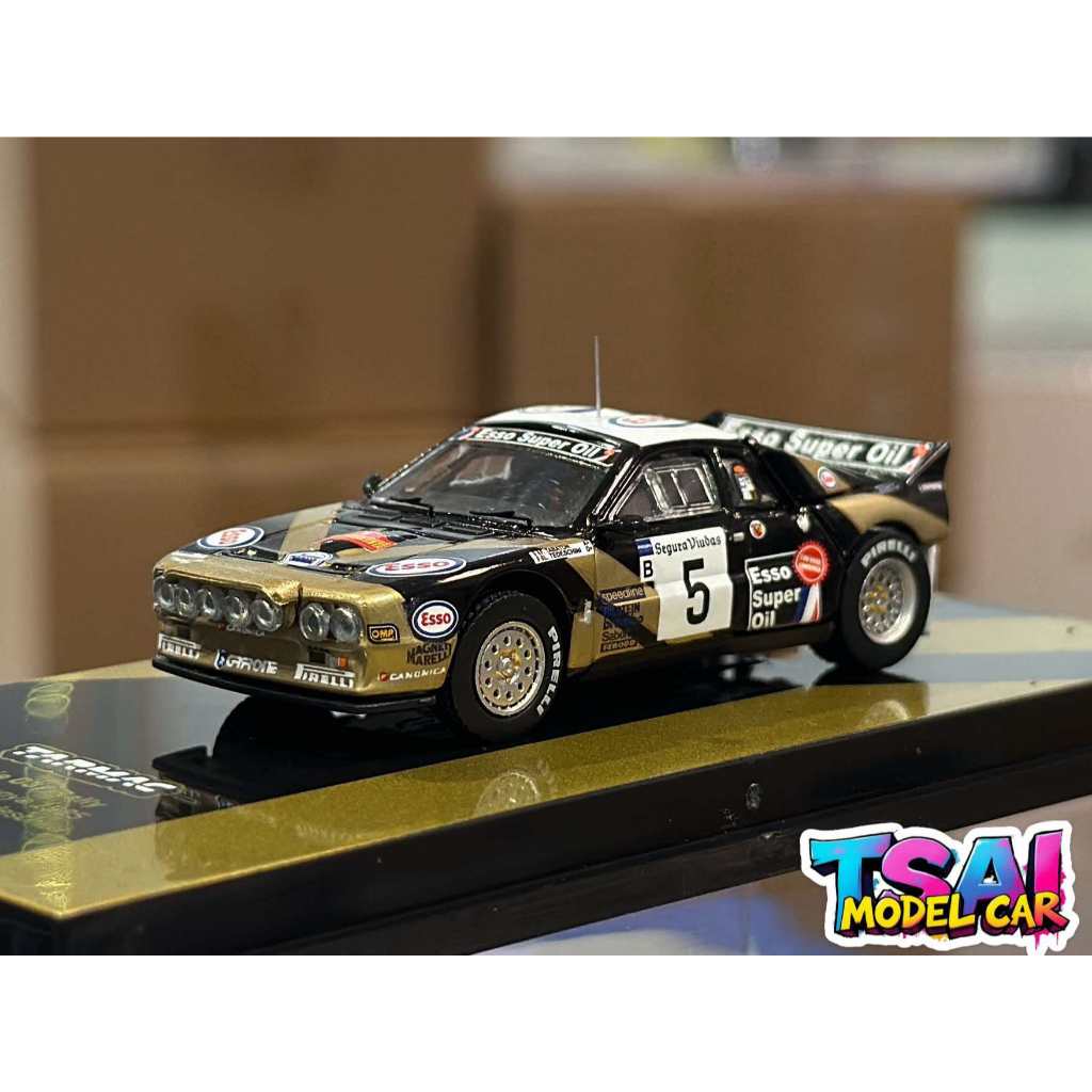 Lancia 037 Rally #5, Tabaton/Tedeschini, vítězové Rally Catalunya 1985, 1:64 Tarmac Works T64P-TL002-85CAT05