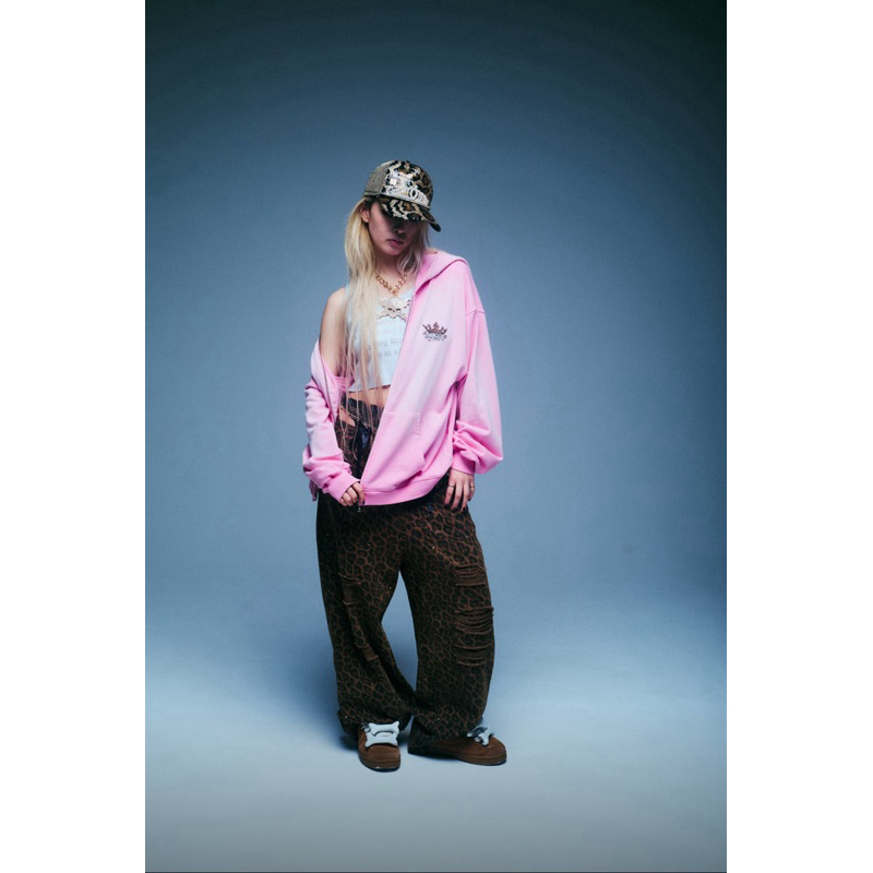 9090 Motion King Logo Pigment Zip Hoodie | 蝦皮購物