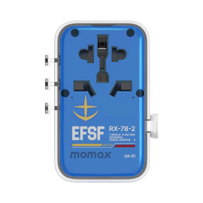 Momax] 1-World+ Flow 35W 伸缩充電線旅行插座(70厘米) - 機動戰士鋼彈