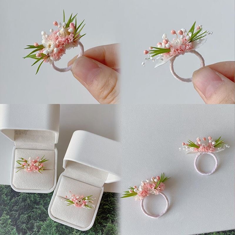 【優選】浪漫儀式感 仿真永生花戒指 diy材料包 情侶對戒 手工包包 手作材料包 實用禮物 SUAL | 蝦皮購物