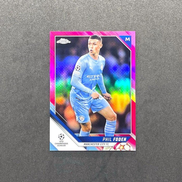 限量175張Refractor粉亮！福登 Phil Foden Topps Chrome UEFA 球員卡 足球卡 歐冠 | 蝦皮購物