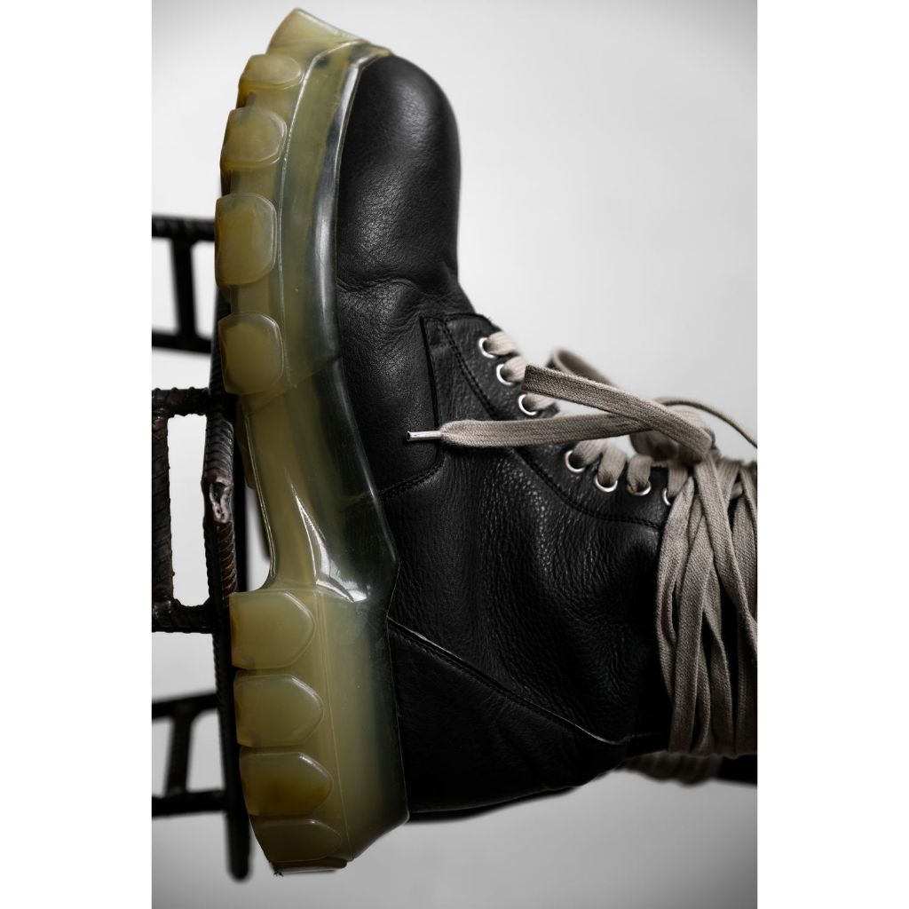 Rick Owens Bozo Tractor Lace up Boots 厚底綁帶高筒拉鏈靴| 蝦皮購物