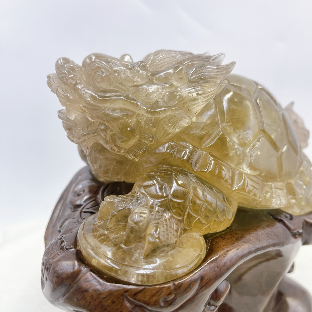 SWEET HEART 田芯精品天然黃水晶龍龜聚集財富（含鑑定書）附錦盒| 蝦皮購物