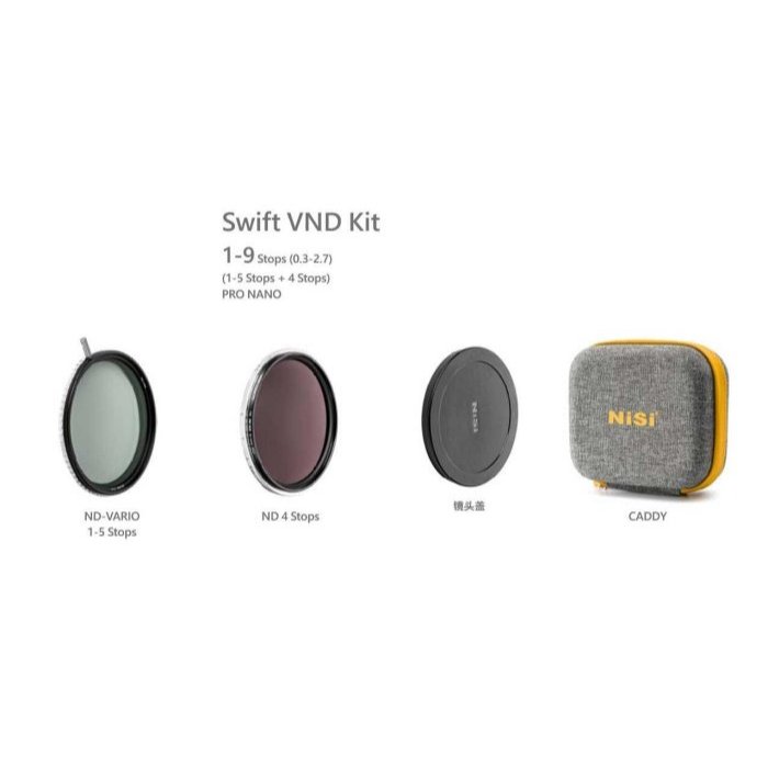 NiSi 82mm Swift VND Mist Kit - Filtro Variabile 1-9 Stop E Nebbia Nera 1/4 - Come Nuovo!