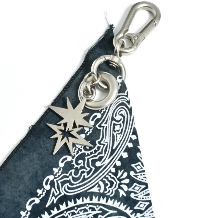 狼嚴選】VACANT Archive 日本限定DYED BANDANA KEYRING 方巾鑰匙圈黑色