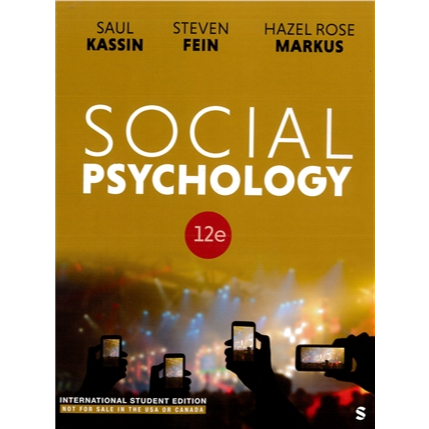 華通書坊】Social Psychology 12/e Kassin 9781071942246<華通