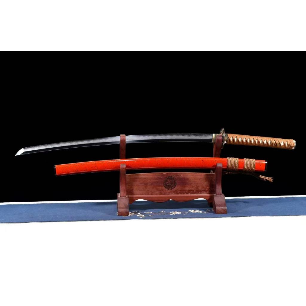 【典藏】自煉千層鋼羽毛紋櫻花侍刀打刀 脅差 武士打刀 居合道 劍道練習刀 日式太刀 東洋刀 收藏武士刀 龍泉刀劍 未開刃 | 蝦皮購物