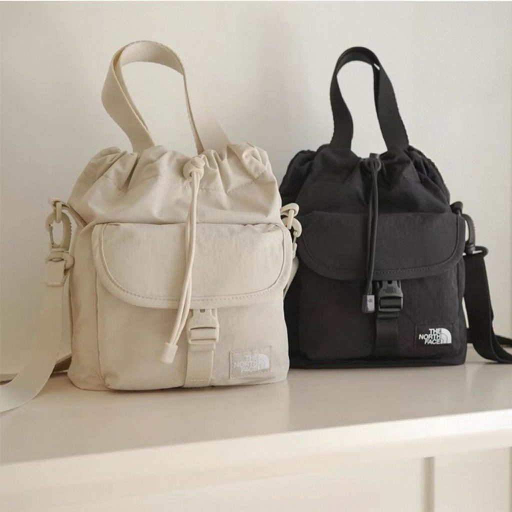 [即納] THE NORTH FACE BREEZE BUCKET BAG NN2PR40 韓國THE NORTH FACE 北臉BREEZE BUCKET BAG 兩用水桶包奶油小包