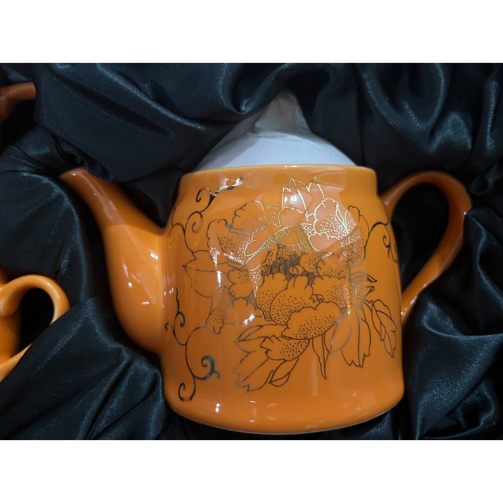 全新藏品現貨臺華窯台華窯TAI-HWA POTTERY 骨瓷茶壺杯組牡丹| 蝦皮購物