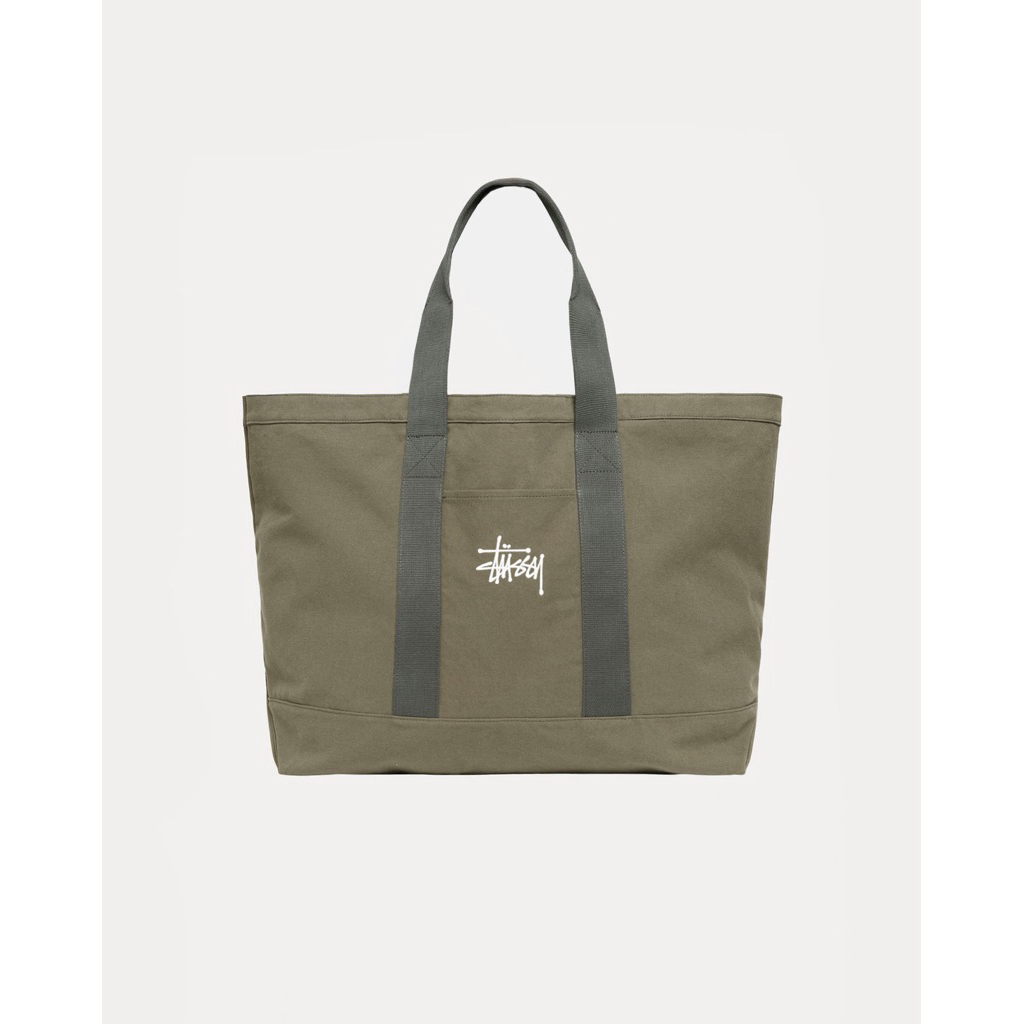 石頭選貨🪨】預購STUSSY NEEDLE PUNCH XL TOTE BAG 基本款純棉帆布大托