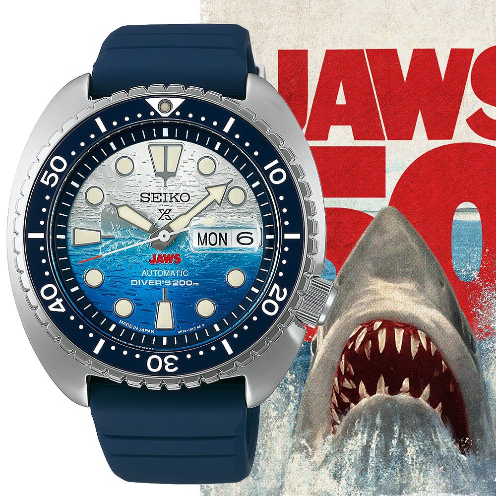 大白鯊 SEIKO 精工Prospex JAWS 50週年限量大白鯊聯名200米潛水機械錶送禮首選