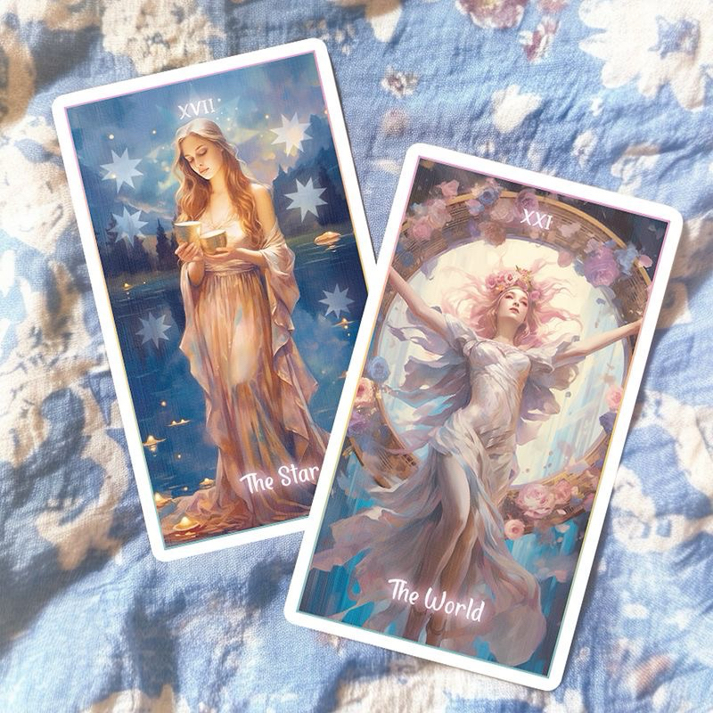 【進口正版】粉色幻彩塔羅牌 Fantasy Colors Tarot | 蝦皮購物