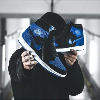 ★NIKE★大人気★JORDAN 1 RETRO HIGH FLYKNIT \"\"★追跡可 Nike Air Jordan 1 Retro High OG Flyknit GS 'Royal' 919702