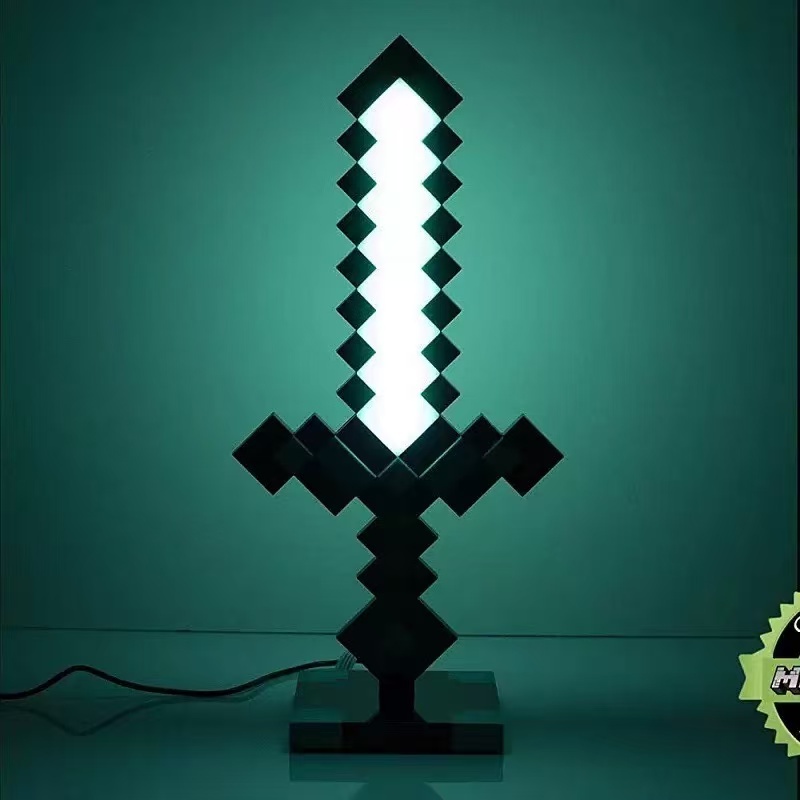 鑽石劍燈 ninecraft燈 鑽石劍 minecraft 劍 我的世界鑽石劍小夜燈擺件變色劍游戲周邊 | 蝦皮購物