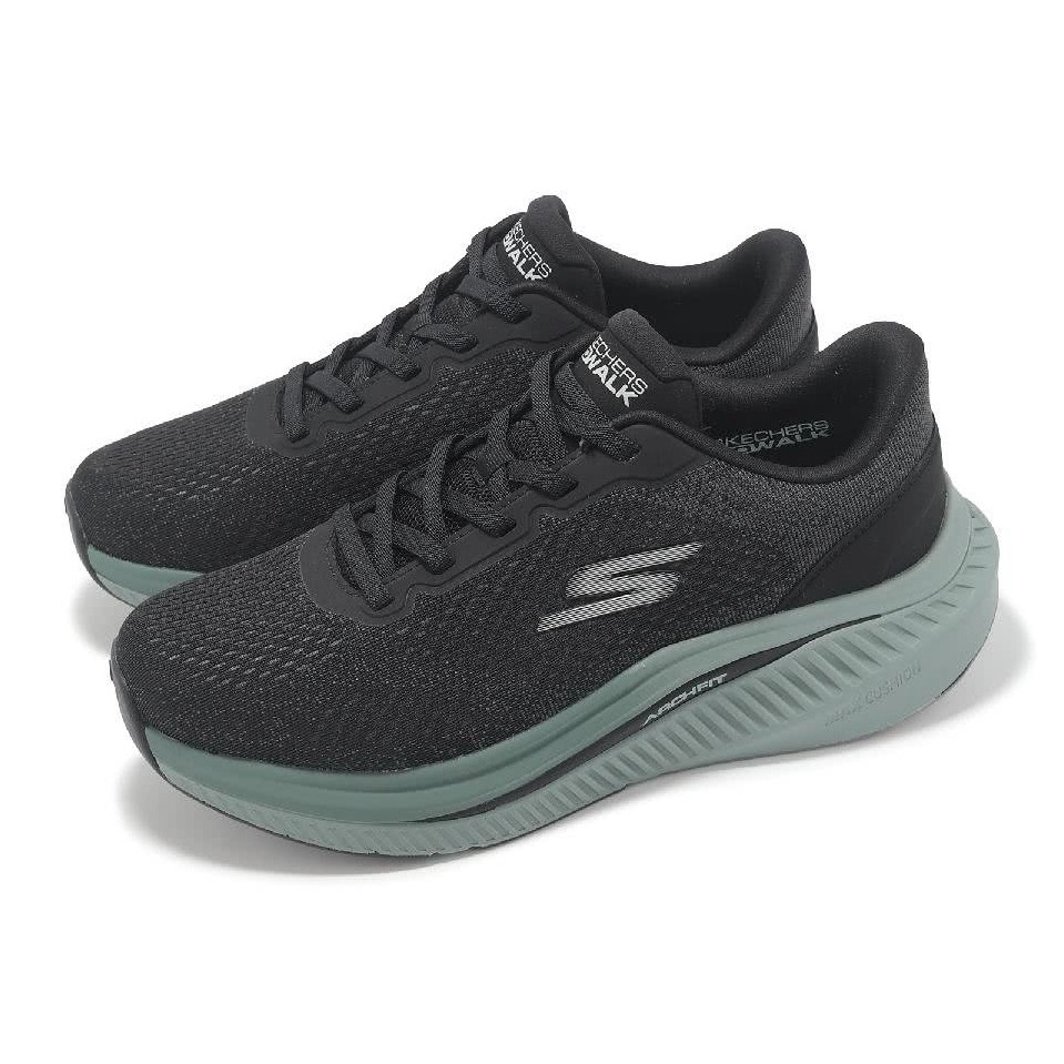 【SKECHERS】健走鞋 Go Walk Max Cushioning Arch Fit-216354-BKGR | 蝦皮購物