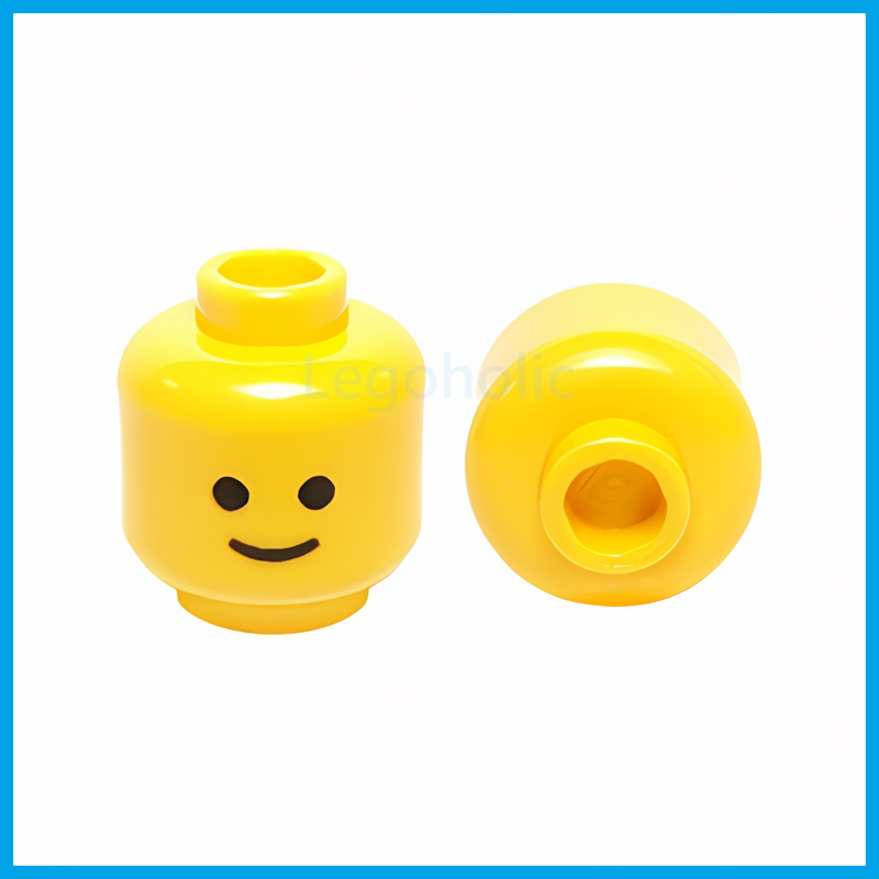 LEGO 樂高 黃色 經典 笑臉 微笑 人頭 全新品, 頭部 傳統 表情 頭 | 蝦皮購物