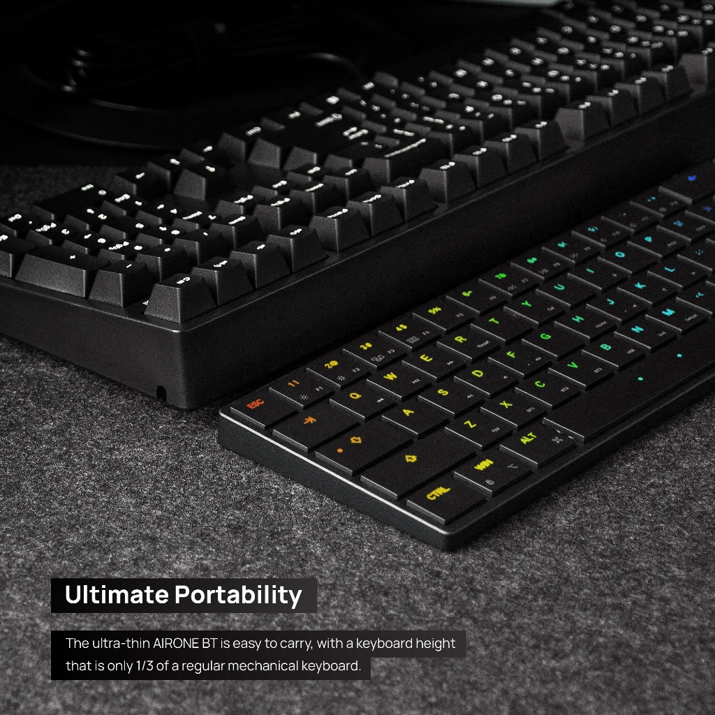 Mistel AIRONE BT RGB 黑色(Cherry MX ULP)機械鍵盤| 蝦皮購物