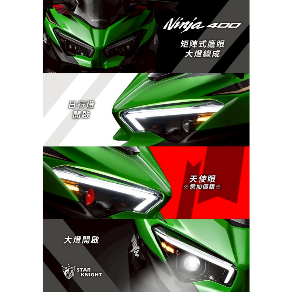 榮銓】星爵國際KAWASAKI 矩陣式鷹眼大燈✨預購商品✨ZX6R 忍4 ZX4RR 忍