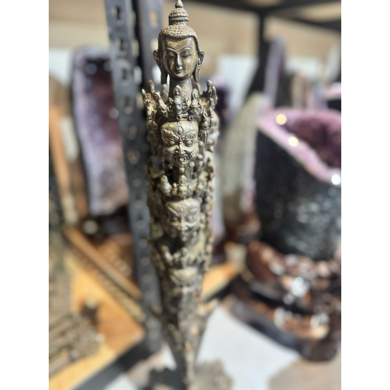 阿一藝品普巴金剛杵早期銑鐵器雕金剛降魔杵降魔辟邪早期收藏藏傳佛教