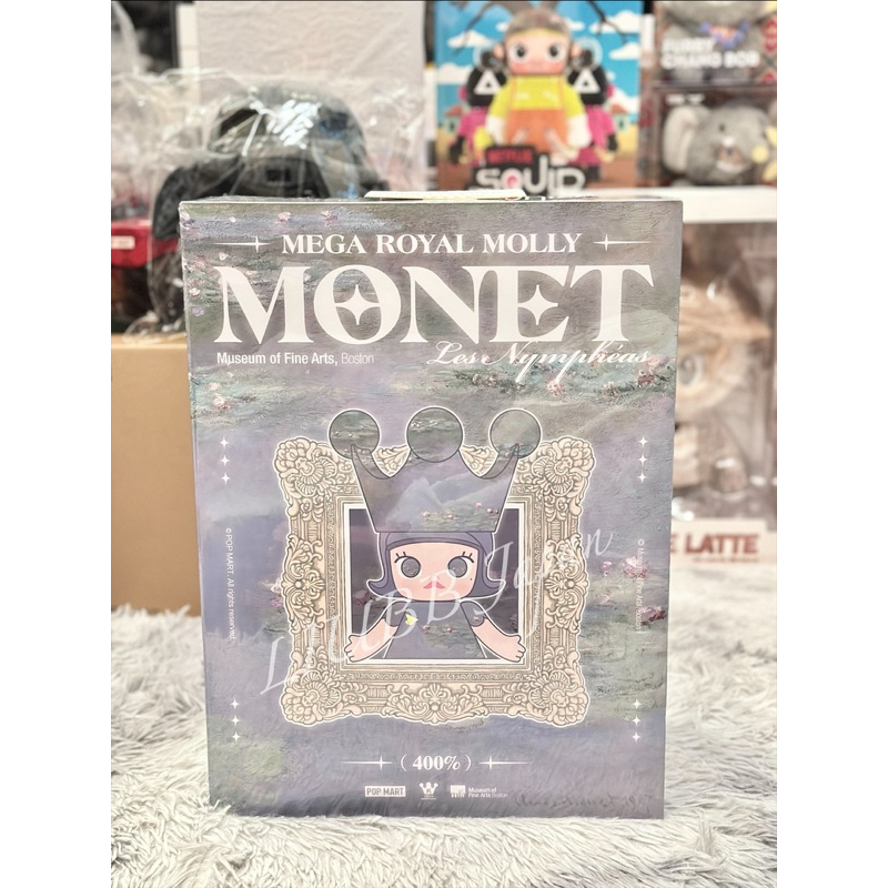 全新Popmart官方正品泡泡瑪特MEGA Royal Molly 莫內睡蓮400% 藝術款
