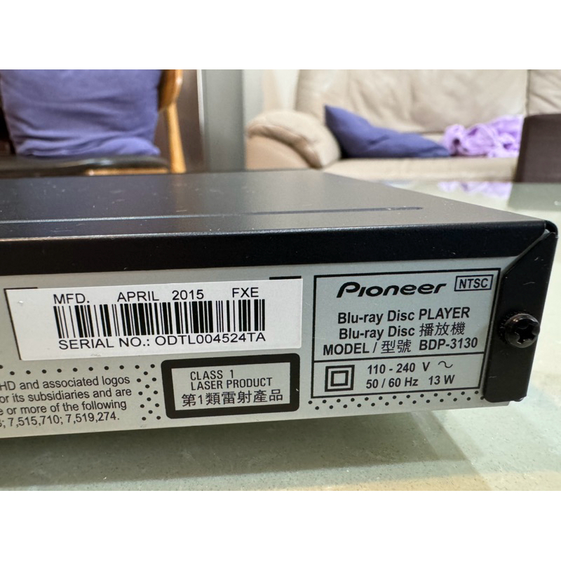 PIONEER Blu-ray Disc PLAYER BDP-3130 pioneer 藍光DVD player BDP