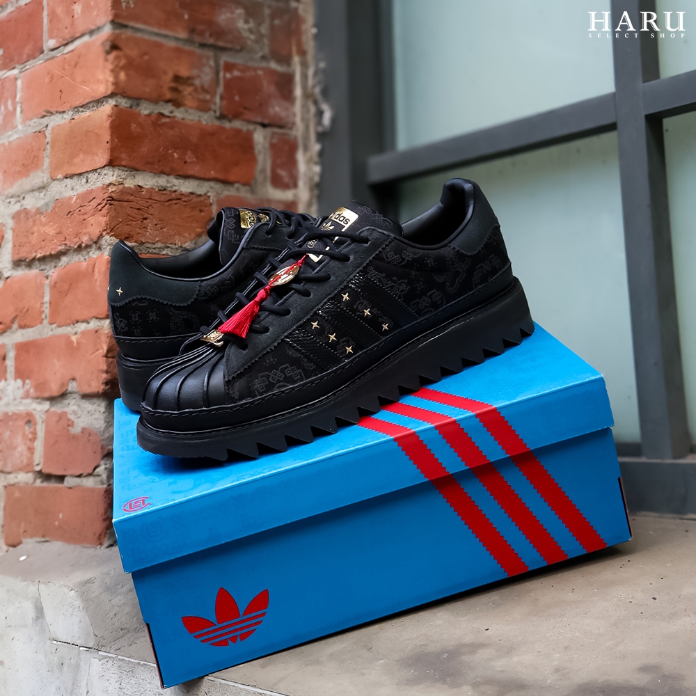 陳冠希 CLOT x adidas Superstar CNY 蛇年限定 黑絲綢 麂皮 JR5114 | 蝦皮購物