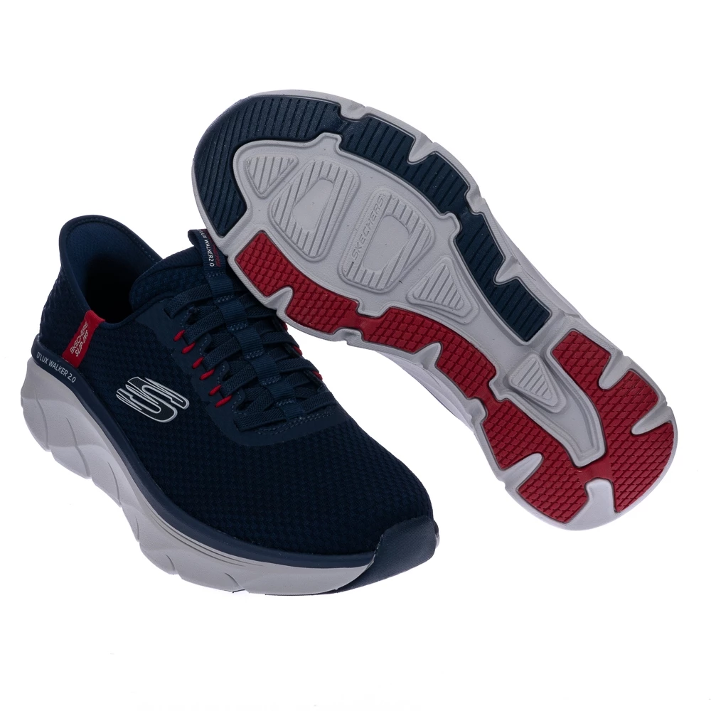 免雙手一秒穿脫！Skechers D'Lux Walker 2.0 Slip-ins (232465NVRD) 實實實測推薦：專為男士打造的厚底緩震健走神器