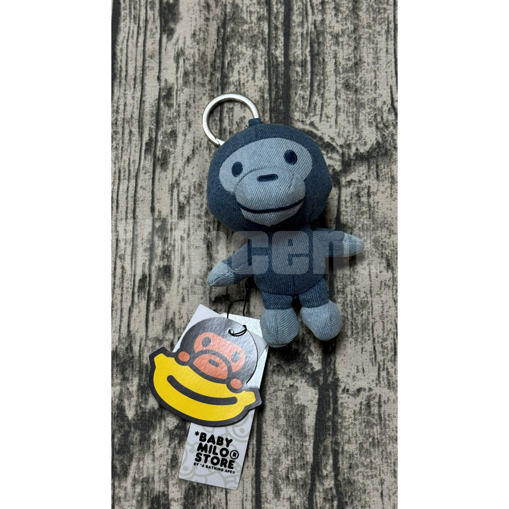 全新現貨BAPE BABY MILO PLUSH DENIM DOLL KEYCHAIN | 蝦皮購物