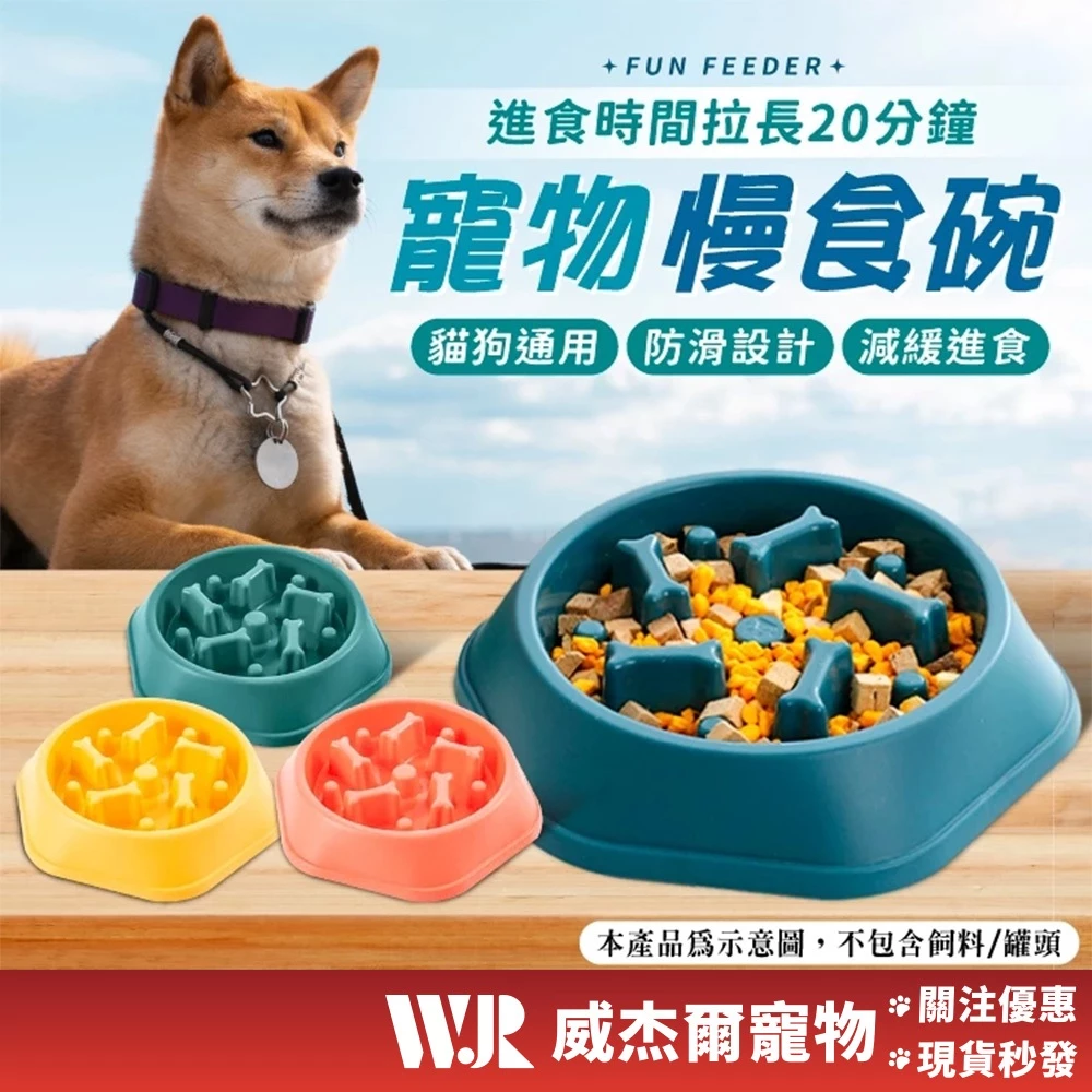 威杰爾寵物慢食碗 貓狗通用防噎碗 狗碗